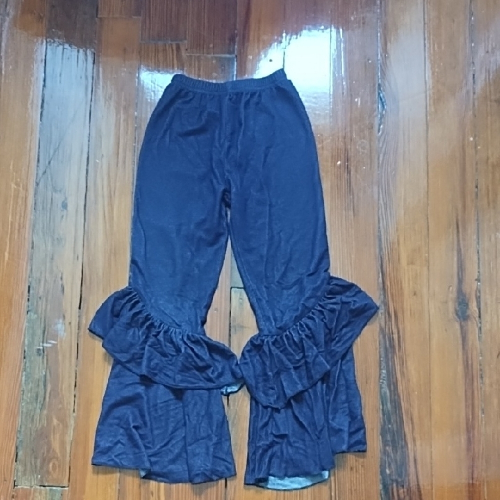 Denim Color Ruffle Pants - Picture 4 of 4
